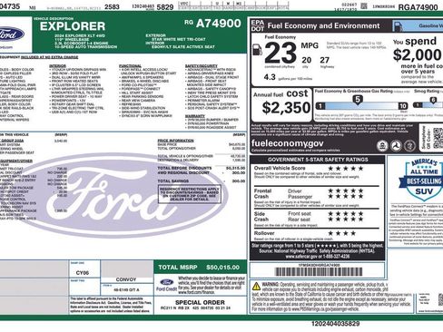 Used 2024 Ford Explorer XLT w/ Equipment Group 202A AWD/4WD image 36