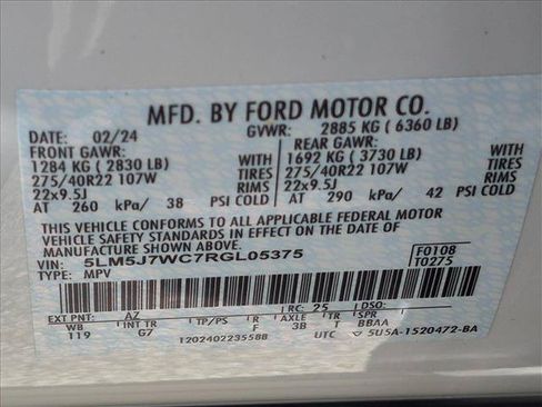 Used 2024 Lincoln Aviator Reserve w/ Equipment Group 201A RWD image 24