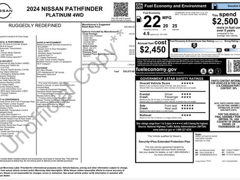 Used 2024 Nissan Pathfinder Platinum w/ Cargo Package AWD/4WD image 5