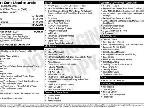 New 2025 Jeep Grand Cherokee Laredo w/ Luxury Tech Group I RWD image 15