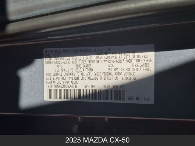 Used 2025 MAZDA CX-50 AWD 2.5 S w/ Cargo Package image 26