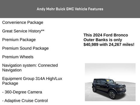 Used 2024 Ford Bronco Outer Banks AWD/4WD image 8