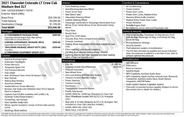 Used 2021 Chevrolet Colorado LT w/ LT Convenience Package RWD image 25
