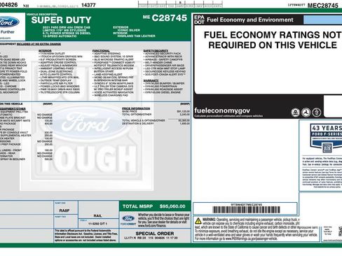Used 2021 Ford F450 Limited w/ FX4 Off-Road Package AWD/4WD image 2