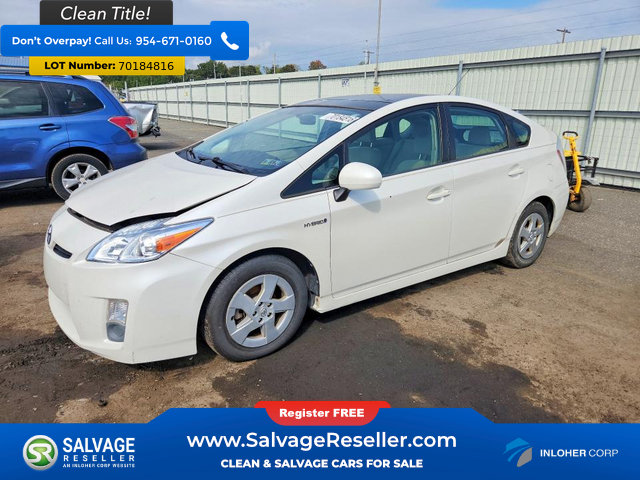 Used 2010 Toyota Prius Three w/ Solar Roof Pkg FWD image 1