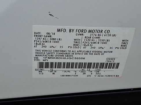 Used 2018 Ford Explorer XLT w/ Equipment Group 202A AWD/4WD image 27