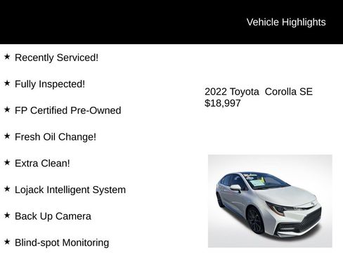 Used 2022 Toyota Corolla SE image 2
