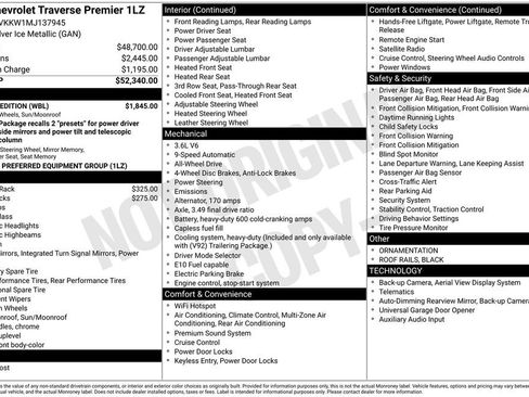 Used 2021 Chevrolet Traverse Premier w/ Redline Edition image 14