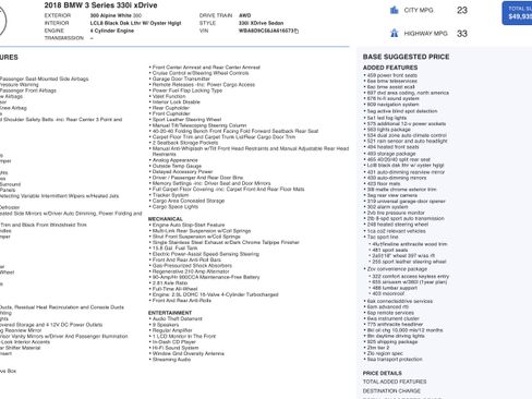 Used 2018 BMW 330i xDrive Sedan w/ Convenience Package image 2