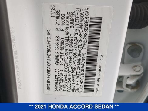Used 2021 Honda Accord Sport image 24
