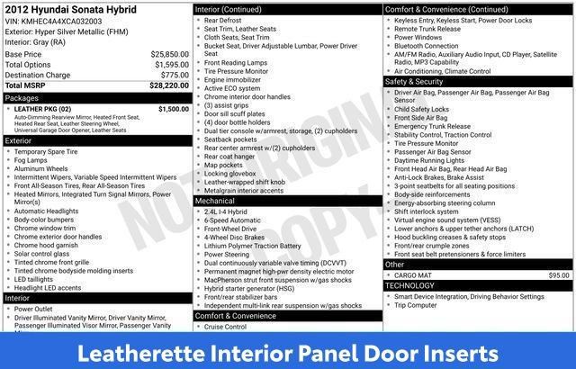Used 2012 Hyundai Sonata Hybrid w/ Leather Pkg FWD image 35