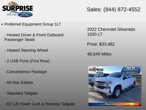 Used 2022 Chevrolet Silverado 1500 LT w/ Z71 Off-Road Package AWD/4WD image 15