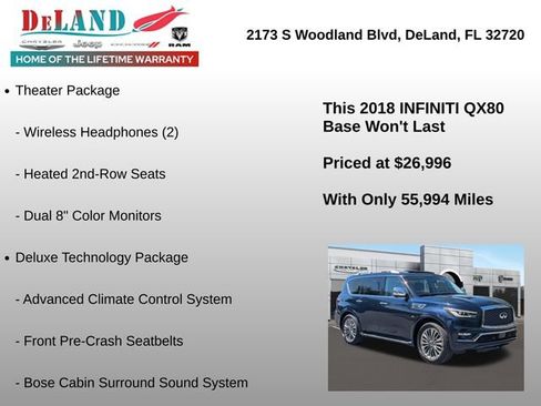 Used 2018 INFINITI QX80 2WD w/ Deluxe Technology Package image 13