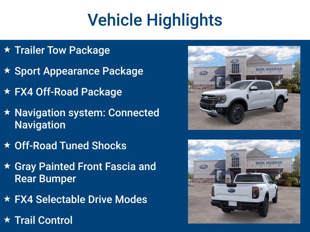 New 2026 Ford Ranger Lariat w/ FX4 Off-Road Package AWD/4WD image 3