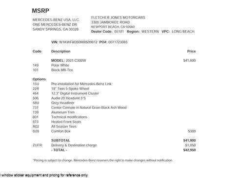 Used 2021 Mercedes-Benz C 300 Sedan image 2