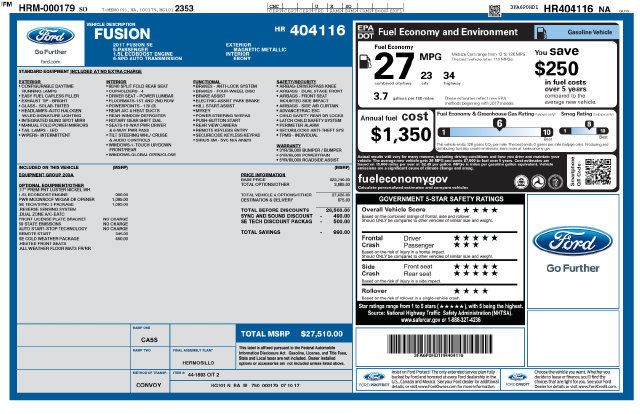 Used 2017 Ford Fusion SE w/ Fusion SE Technology Package FWD image 2