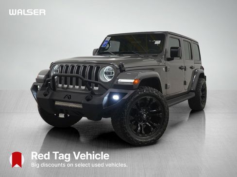 Used 2021 Jeep Wrangler Unlimited Sahara w/ LED Lighting Group image 1