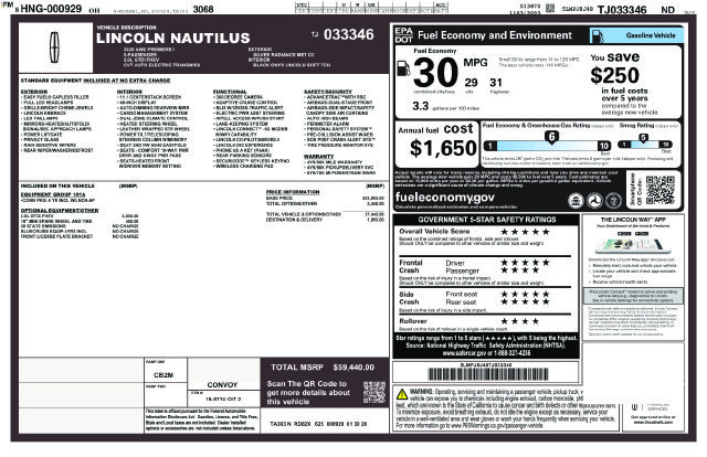 New 2026 Lincoln Nautilus Premier AWD/4WD image 30