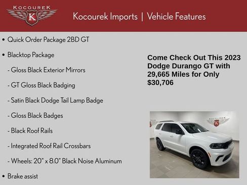 Used 2023 Dodge Durango GT w/ Blacktop Package image 5