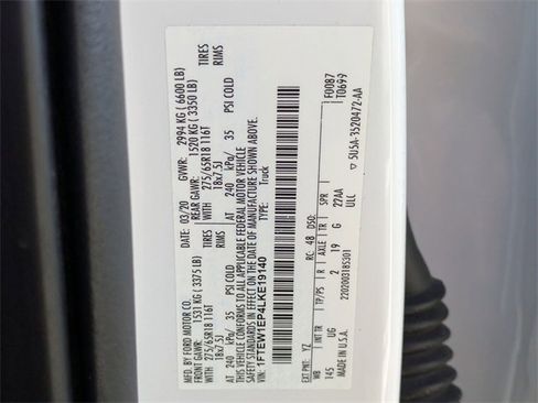 Used 2020 Ford F150 XLT w/ Equipment Group 302A Luxury image 31