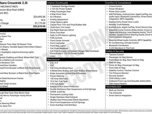 Used 2022 Subaru Crosstrek 2.0i image 57