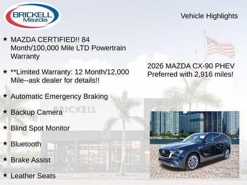 Used 2026 MAZDA CX-90 Plug-In Hybrid w/ Preferred AWD/4WD image 17