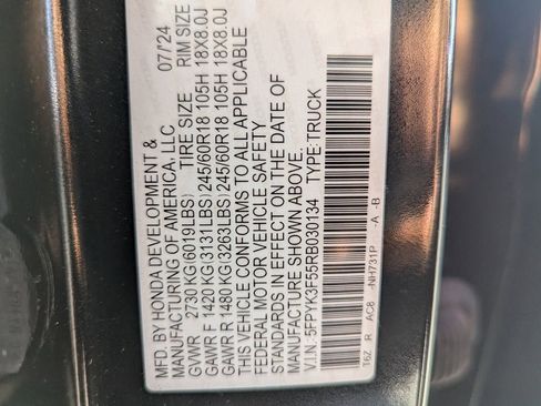 Used 2024 Honda Ridgeline RTL image 34