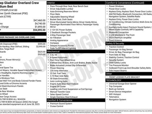 Used 2023 Jeep Gladiator Overland AWD/4WD image 24