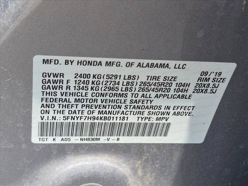 Used 2019 Honda Passport Touring image 23