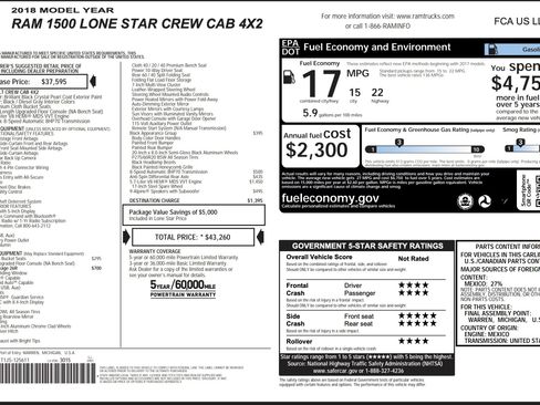 Used 2018 RAM 1500 Lone Star RWD image 3