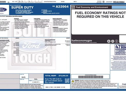 Used 2024 Ford F550 4x4 Regular Cab Super Duty w/ Snow Plow Prep Package image 9