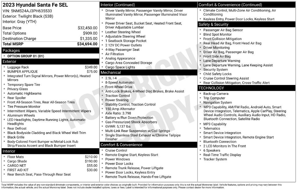 Used 2023 Hyundai Santa Fe SEL FWD image 7