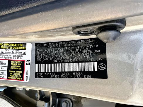 Certified 2021 Lexus ES 350 Ultra Luxury image 37