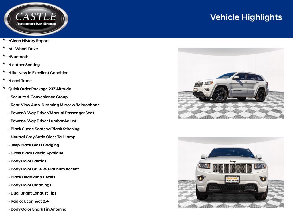 Used 2015 Jeep Grand Cherokee Altitude AWD/4WD image 4