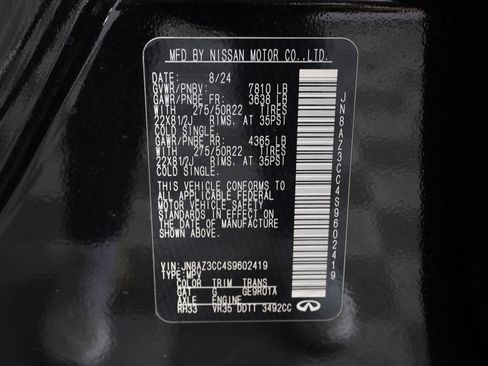 Used 2025 INFINITI QX80 Autograph w/ Autograph Exterior Package image 38