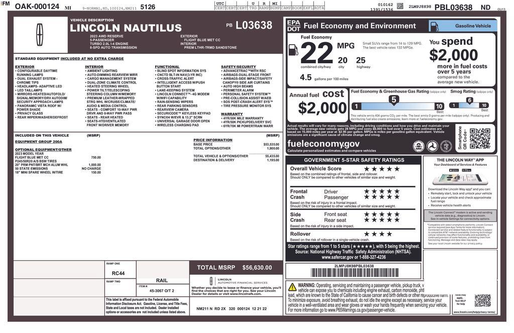 Used 2023 Lincoln Nautilus Reserve AWD/4WD image 58