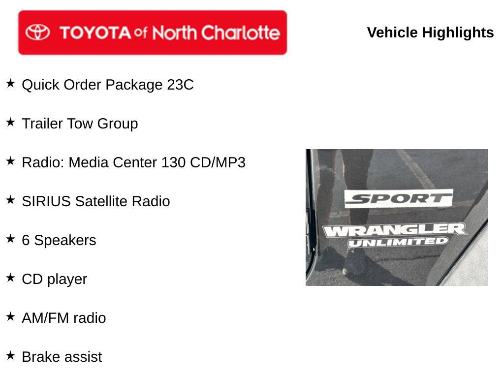 Used 2011 Jeep Wrangler Unlimited Sport w/ Trailer Tow Group AWD/4WD image 5