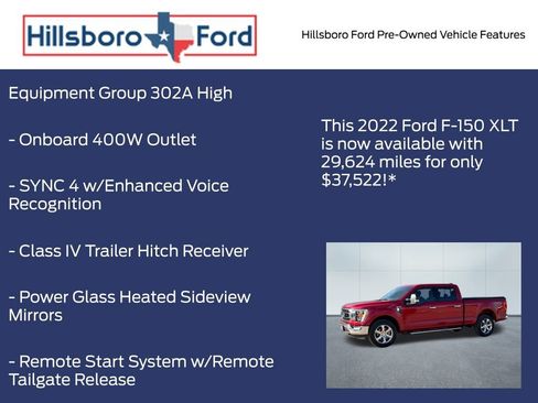 Used 2022 Ford F150 XLT w/ Equipment Group 302A High image 4