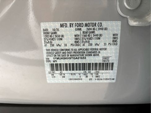 New 2026 Ford Explorer ST-Line w/ ST-Line Street Pack AWD/4WD image 20