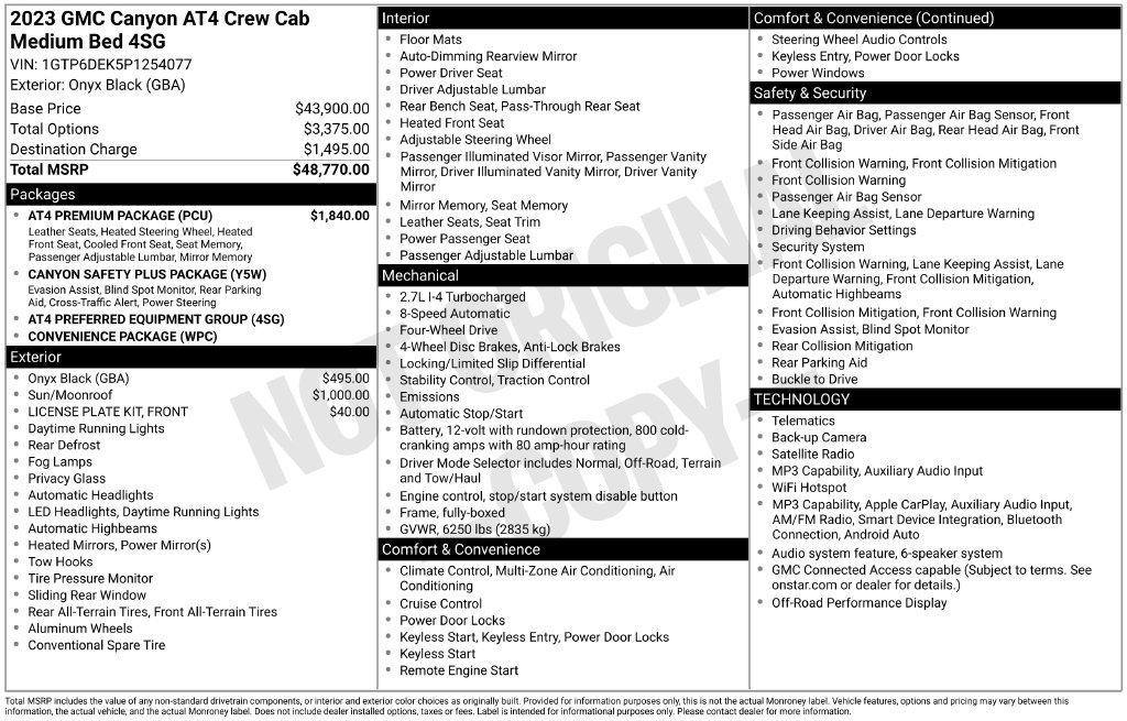 Used 2023 GMC Canyon AT4 w/ AT4 Premium Package AWD/4WD image 5