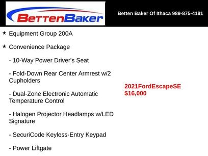 Used 2021 Ford Escape SE w/ SE Sport Appearance Package