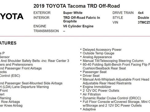 Used 2019 Toyota Tacoma 4x4 Double Cab image 14