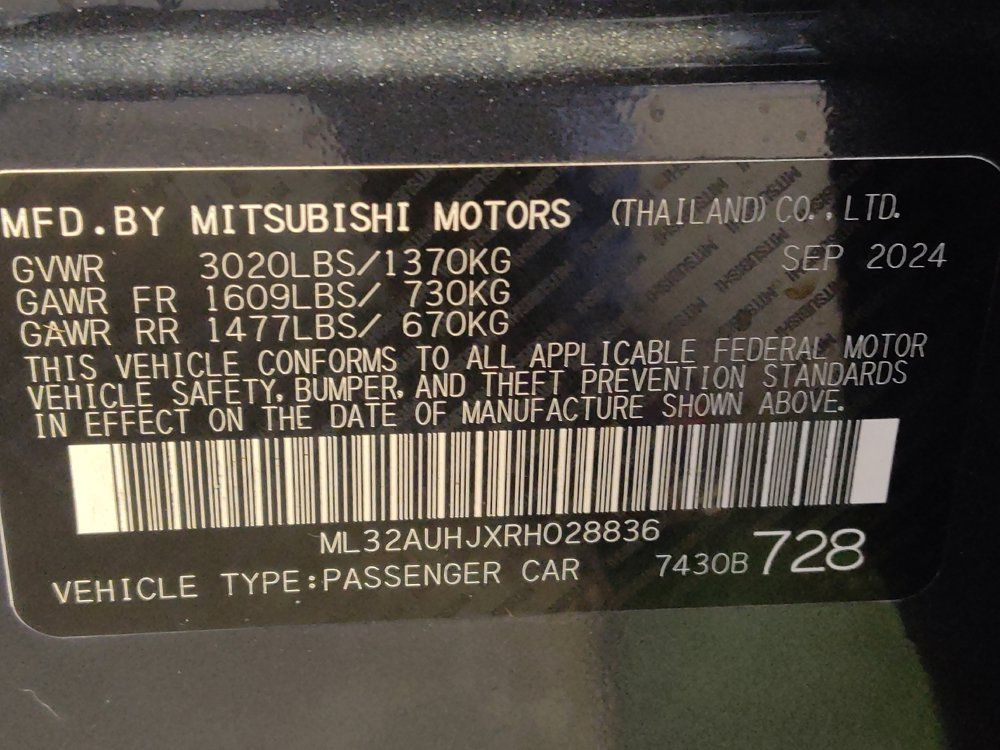 Used 2024 Mitsubishi Mirage ES FWD image 33