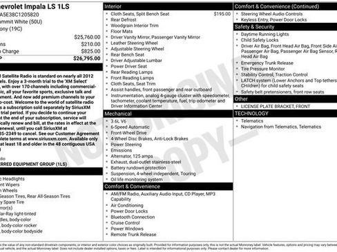 Used 2012 Chevrolet Impala LS image 13