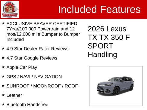 Used 2026 Lexus TX 350 AWD w/ Technology Package image 4