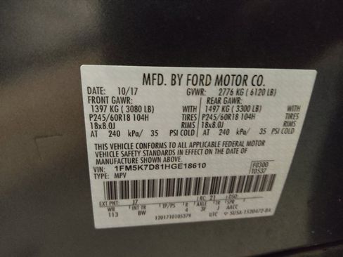 Used 2017 Ford Explorer XLT w/ Equipment Group 202A FWD image 33