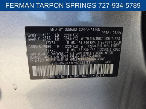 Used 2025 Subaru Outback 2.5i 4D Sport Utility image 22