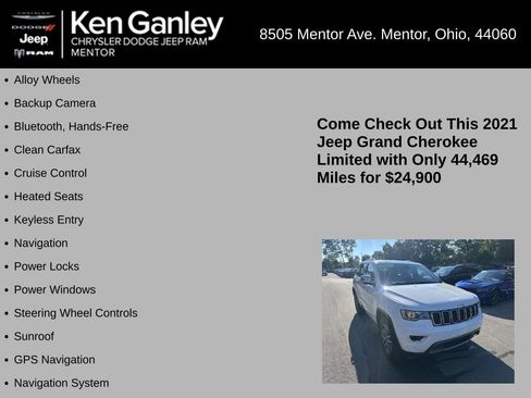 Used 2021 Jeep Grand Cherokee Limited AWD/4WD image 5