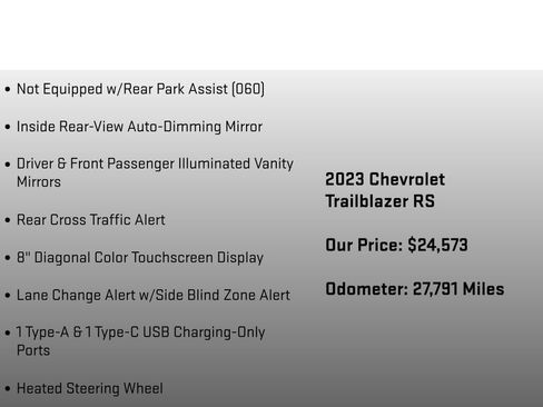 Used 2023 Chevrolet TrailBlazer RS w/ Convenience Package image 24