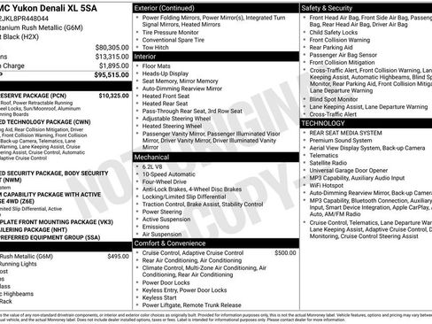 Used 2023 GMC Yukon XL Denali w/ Denali Reserve Package AWD/4WD image 3